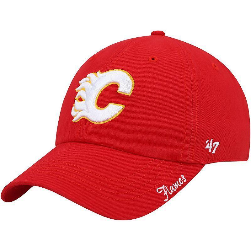 Womens 47 Red Calgary Flames Team Miata Clean Up Adjustable Hat Product Image