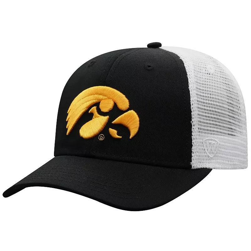 Mens Top of the World /White Iowa Hawkeyes Trucker Snapback Hat Product Image