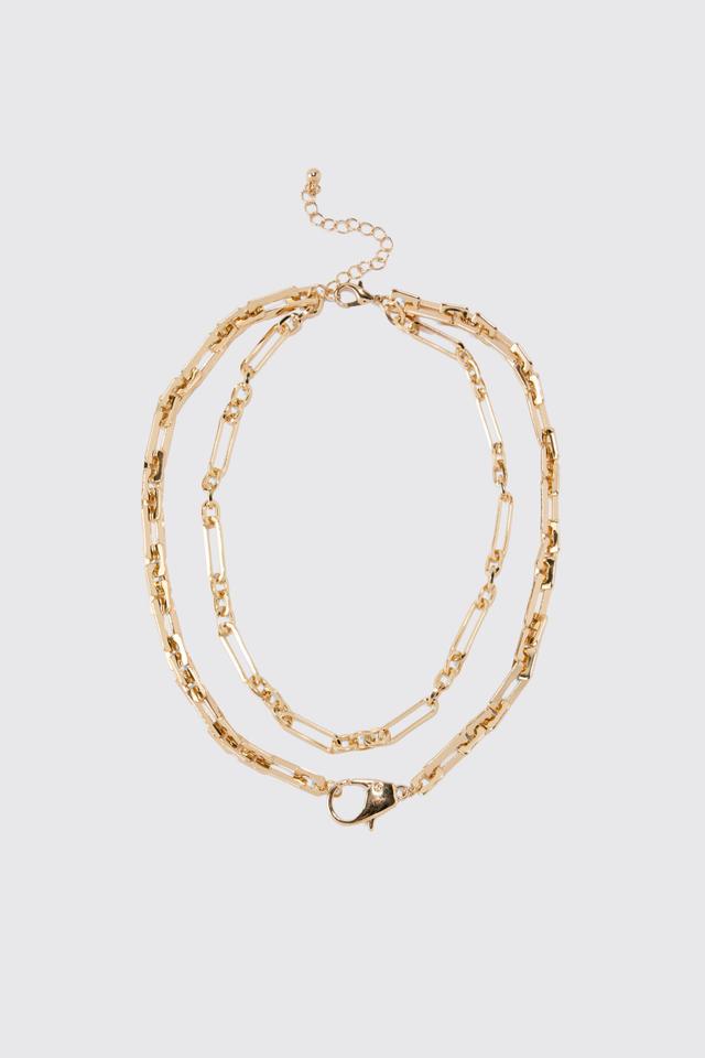 Clip Detail Chain Necklace | boohooMAN USA Product Image