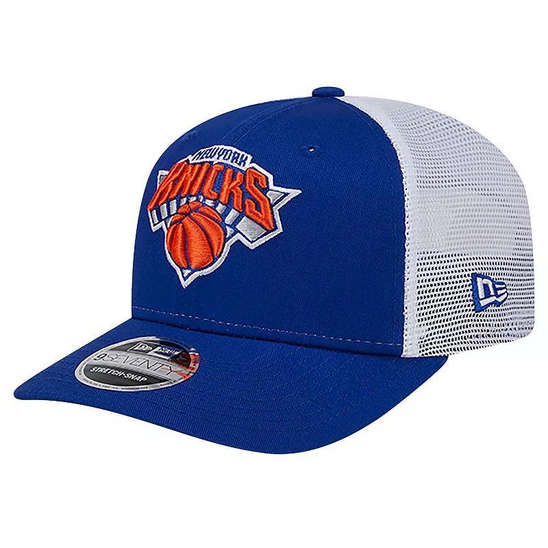 Mens New Era /White New York Knicks Trucker 9SEVENTY COOLERA Stretch-Snap Hat Product Image