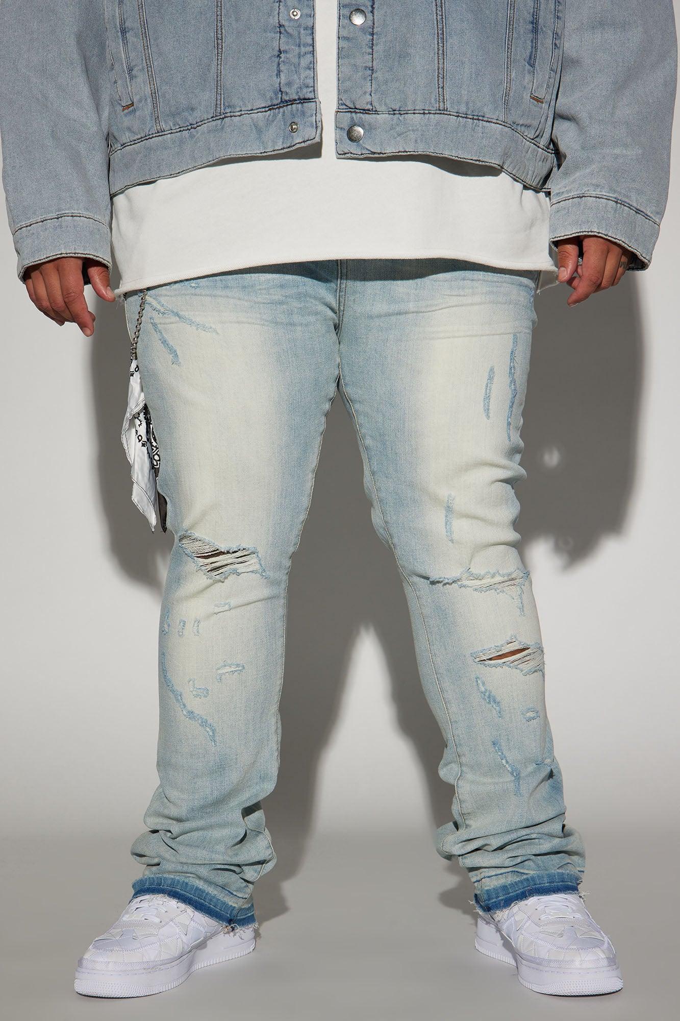 Get It Right Stacked Skinny Flare Jeans - Light Wash Product Image