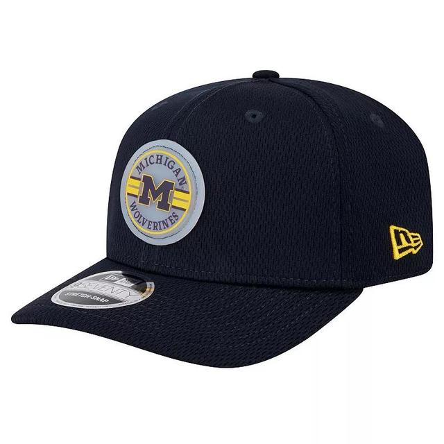 Mens New Era Michigan Wolverines Patched 9SEVENTY Stretch-Snap Adjustable Hat, Blue Product Image