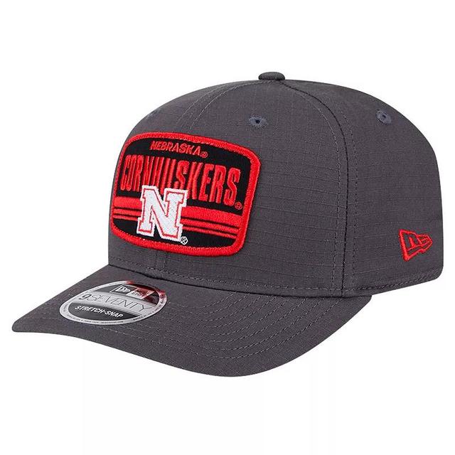 Mens New Era Charcoal Nebraska Huskers Team Elevated 9SEVENTY Stretch-Snap Adjustable Hat Product Image