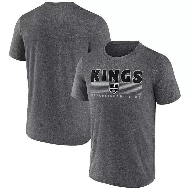 Mens Fanatics Heathered Charcoal Los Angeles Kings Prodigy Performance T-Shirt Product Image