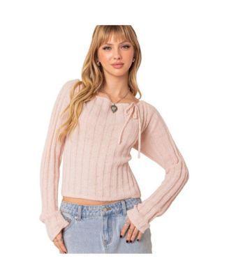 Womens Emmy open back knit top Product Image