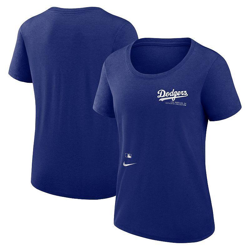 Womens Nike Royal Chicago Cubs Authentic Collection Performance Scoop Neck T-Shirt CUB Blue Product Image