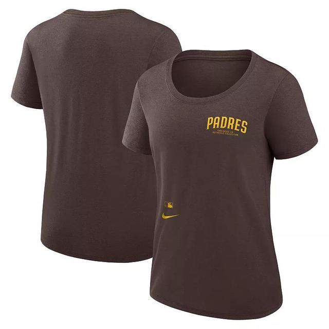 Womens Nike San Diego Padres Authentic Collection Performance Scoop Neck T-Shirt Product Image