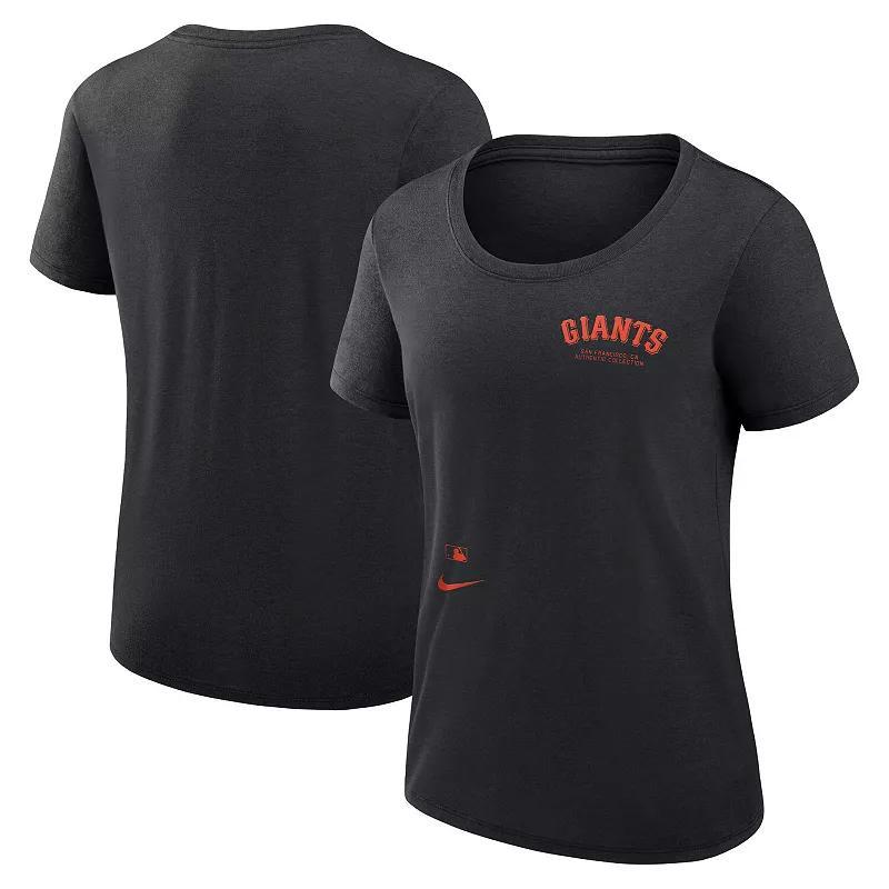 Womens Nike San Francisco Giants Authentic Collection Performance Scoop Neck T-Shirt Product Image