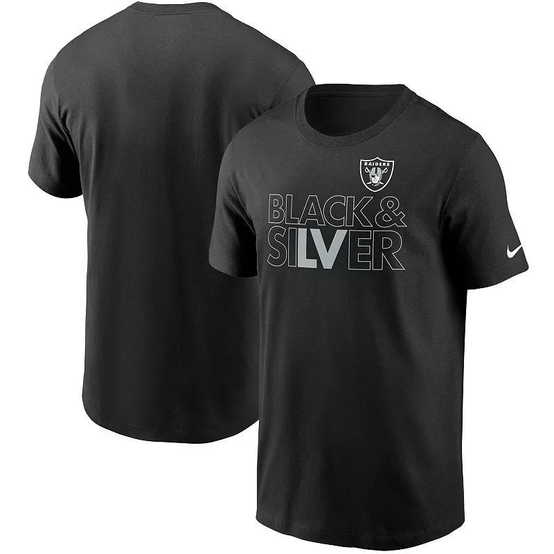 Mens Nike Black Las Vegas Raiders Hometown Collection Black & Silver T-Shirt Product Image