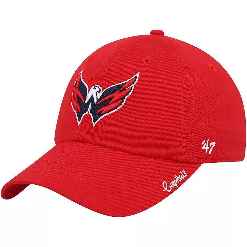 Womens 47 Brand Red Washington Capitals Team Miata Clean Up Adjustable Hat product image