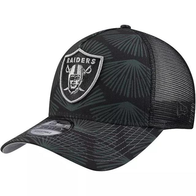 Mens New Era Black Las Vegas Raiders Agave Trucker 9FORTY Adjustable Hat Product Image