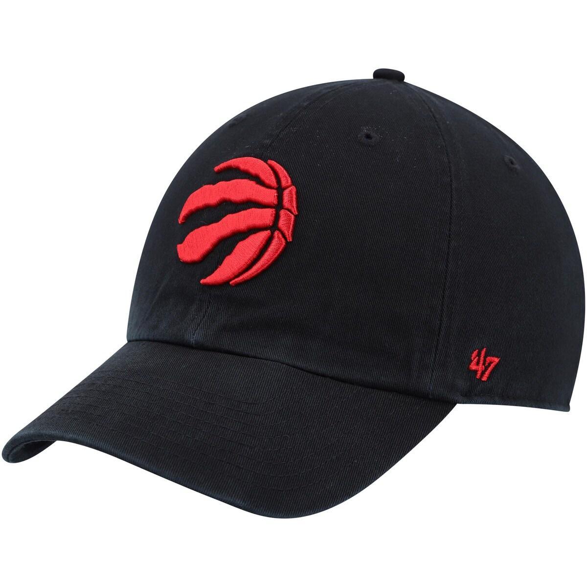 Mens 47 Black Toronto Raptors Alternate Logo Team Clean Up Adjustable Hat Product Image