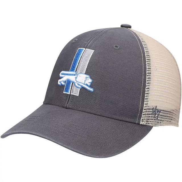 Mens 47 Charcoal/Natural Detroit Lions Flagship MVP Snapback Hat Product Image