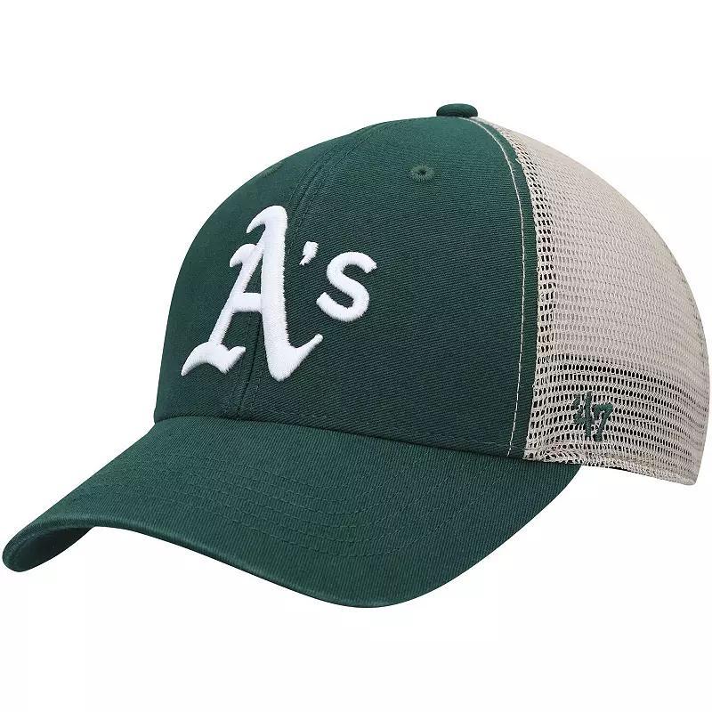 Mens 47 Brand Green Oakland Athletics Flagship Wash Mvp Trucker Snapback Hat Product Image