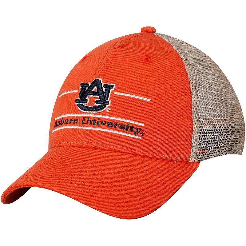 Mens Orange Auburn Tigers Logo Bar Trucker Adjustable Hat Product Image