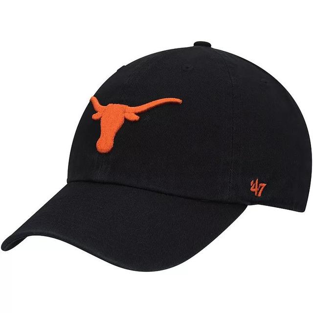 Mens 47 Black Texas Longhorns Clean Up Logo Adjustable Hat Product Image