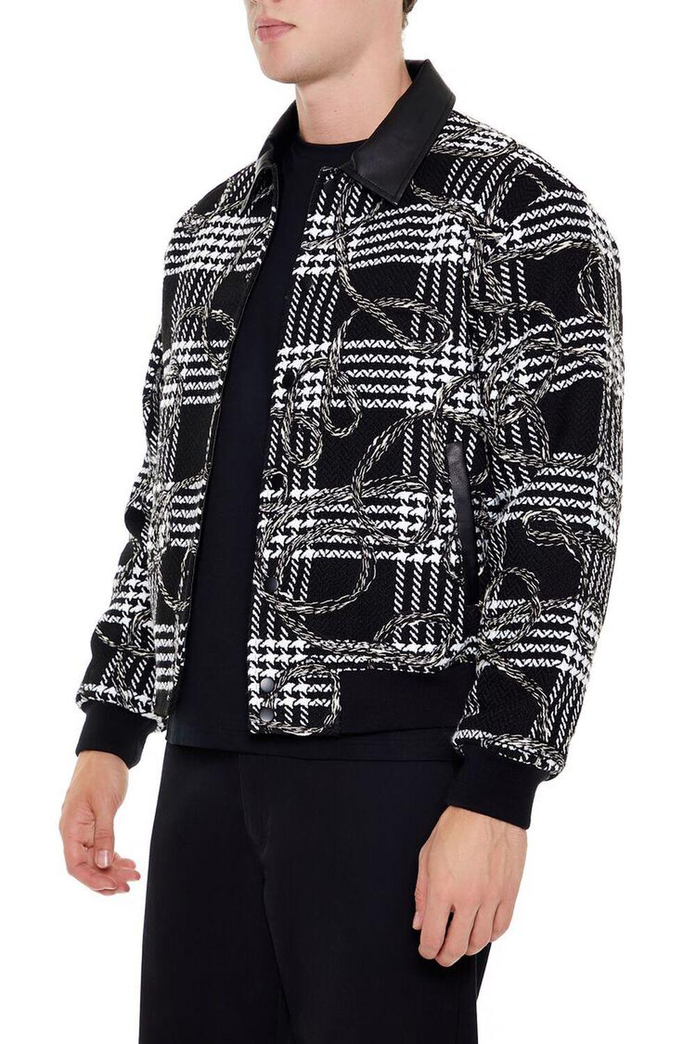 Plaid Rope Print Bomber Jacket | Forever 21 Product Image