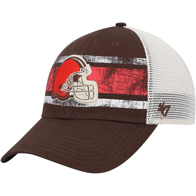 Mens 47 /White Cleveland s Interlude MVP Trucker Snapback Hat Product Image