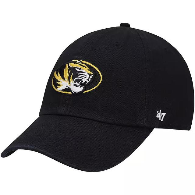 Mens 47 Black Missouri Tigers Clean Up Logo Adjustable Hat Product Image