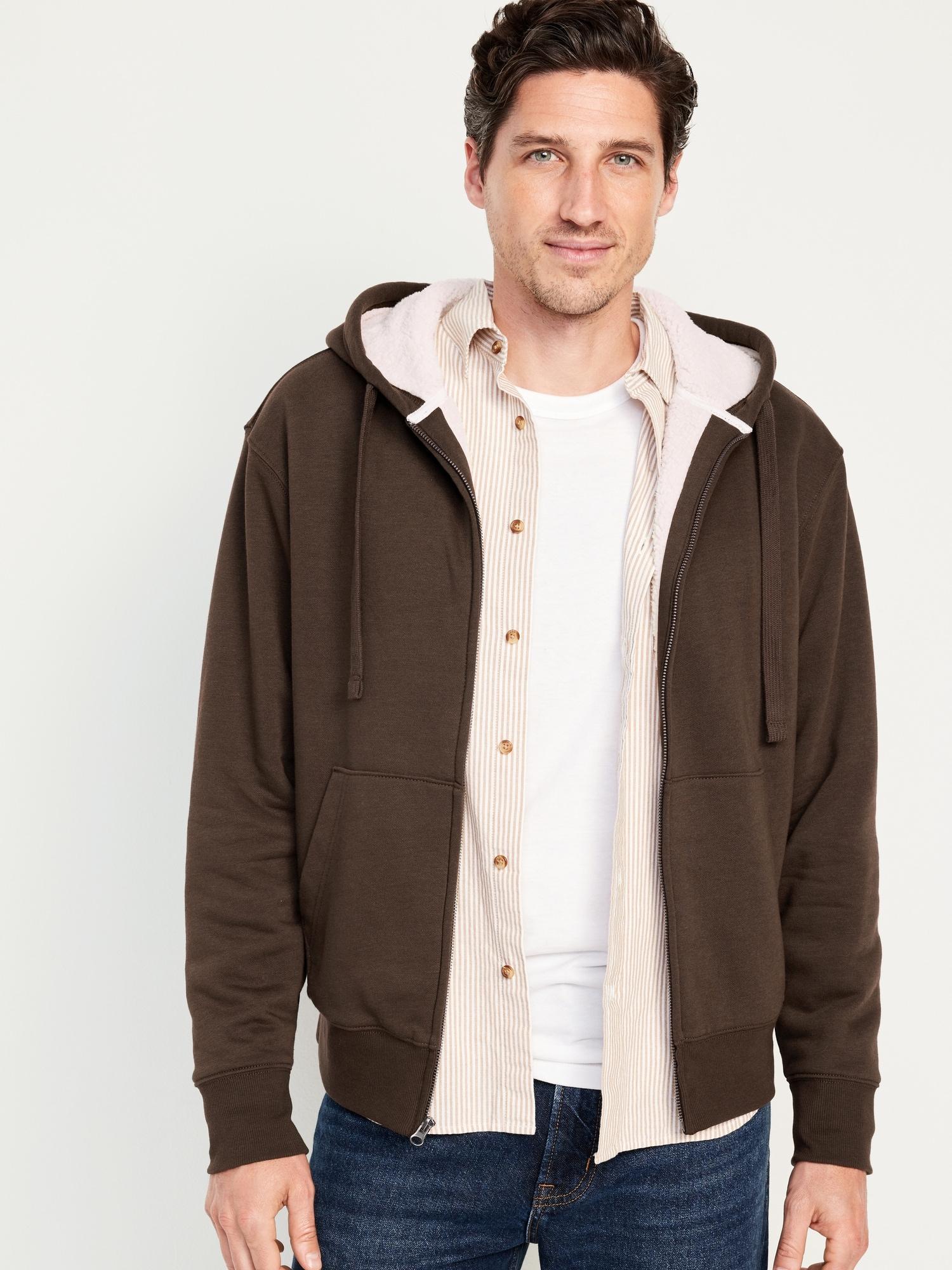 Cozy Sherpa-Lined Zip Hoodie Product Image