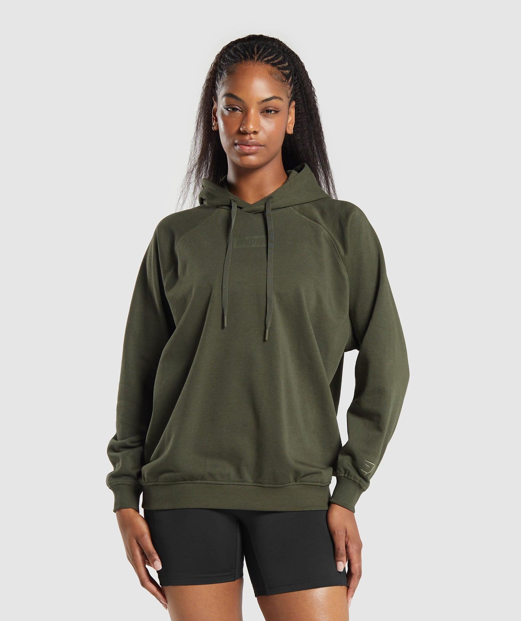 Gymshark Block Oversized Hoodie - Winter Olive Female Product Image