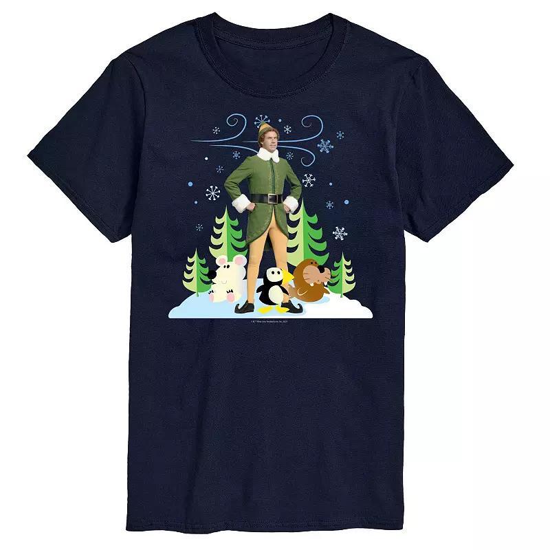 Big & Tall Elf Buddy And Arctic Puppets Graphic Tee, Mens Product Image