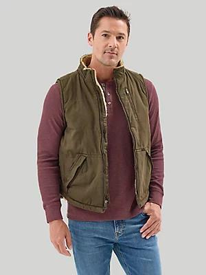 Men's Sherpa Lined Canvas Vest | Men's Jackets & Outerwear | Lee® Product Image