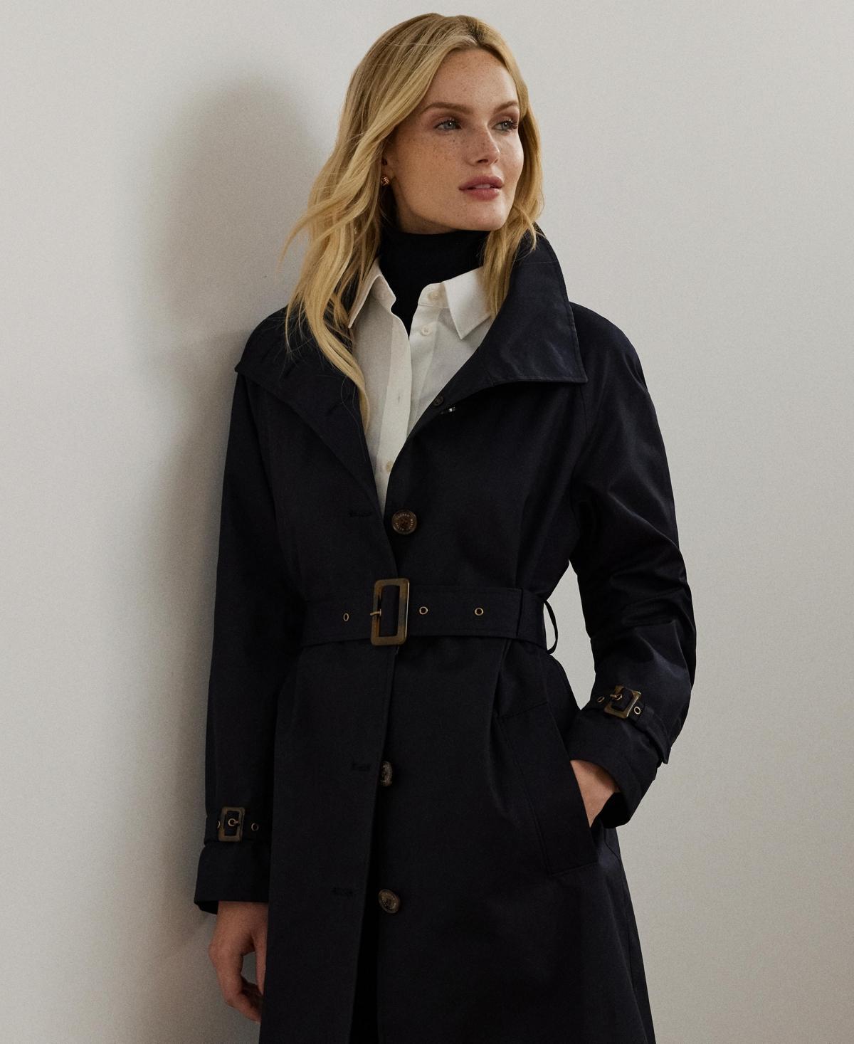 Lauren Ralph Lauren Womens Double-Breasted Belted Trench Coat Product Image