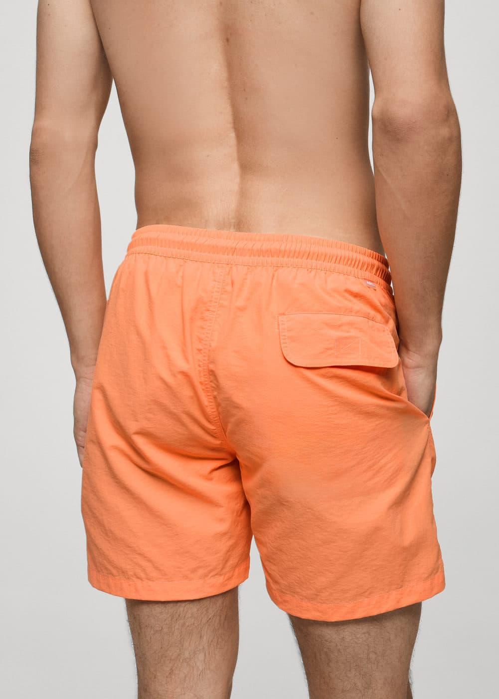 MANGO MAN - Plain lace swimsuit neon orangeMen Product Image