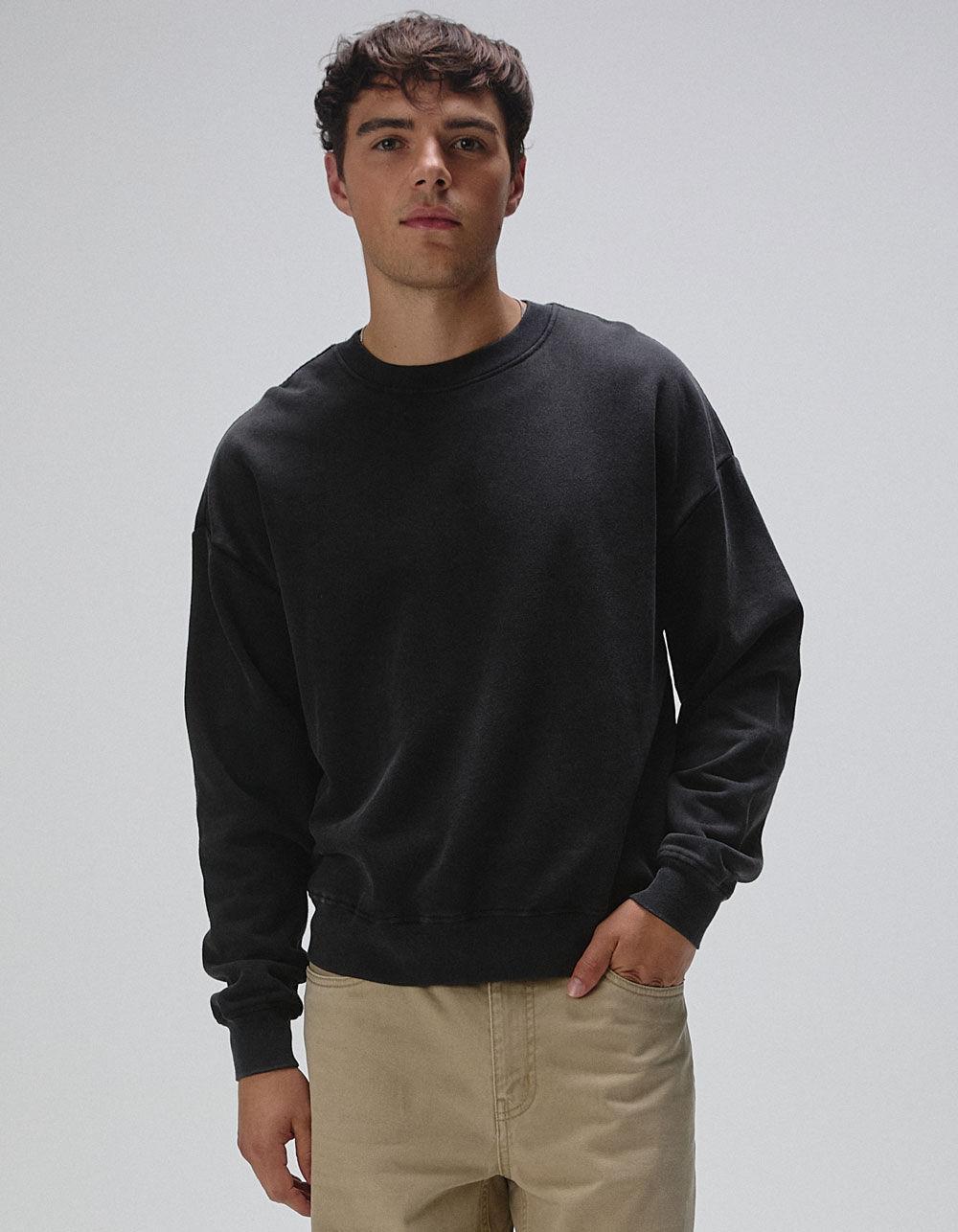 RSQ Mens Washed Oversized Crewneck Sweatshirt Product Image