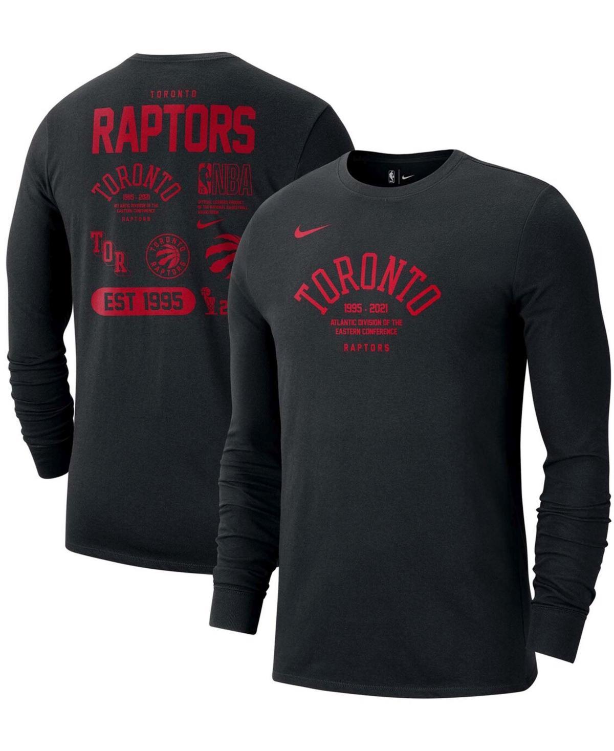 Mens Black Toronto Raptors 75th Anniversary Courtside Element Long Sleeve T-shirt Product Image