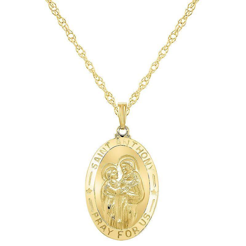 Sterling Silver Saint Anthony Pendant, Womens Product Image