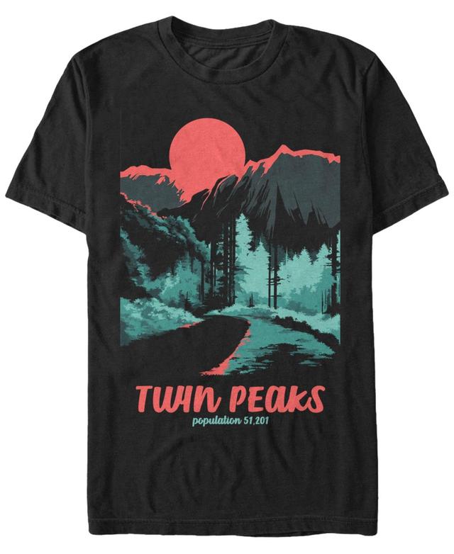 Twin Peaks Mens Tonal Color Pop Park Short Sleeve T-Shirt Product Image