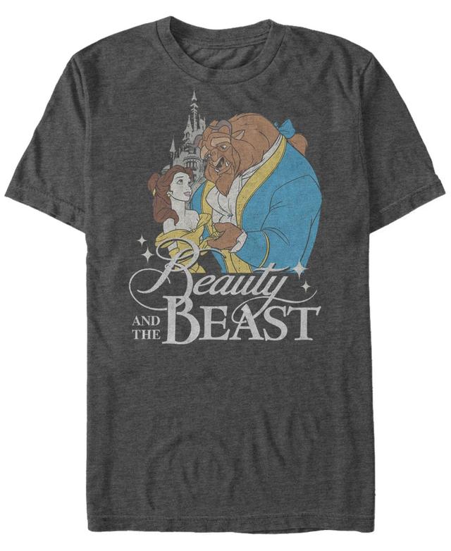 Disney Mens Beauty and The Beast Classic Movie Cover Short Sleeve T-Shirt Product Image