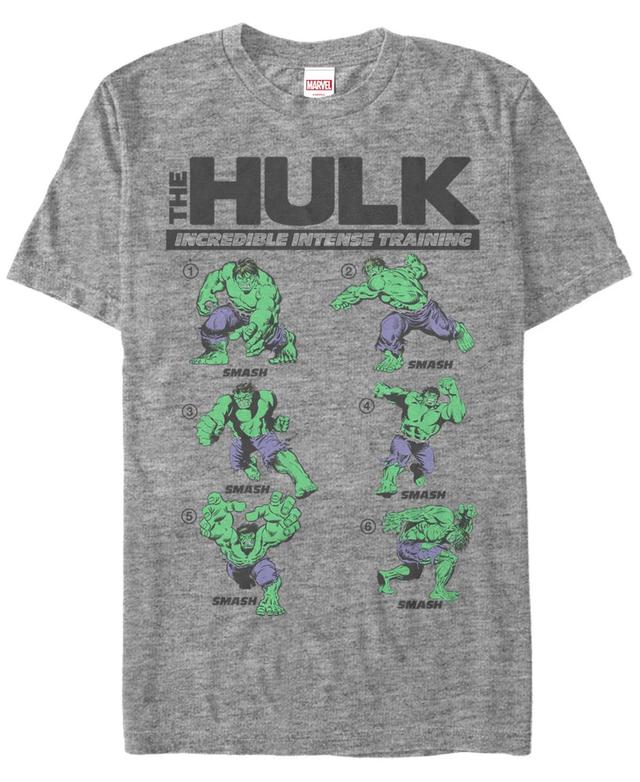 Mens Marvel Comics Retro The Incredible Hulk Training Graphic Tee Athletic Grey Product Image