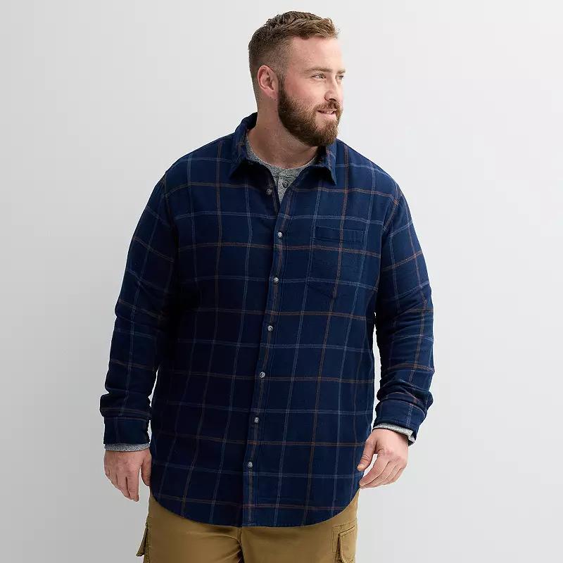 Big & Tall Sonoma Goods For Life Long Sleeve Flannel Shirt, Mens Product Image