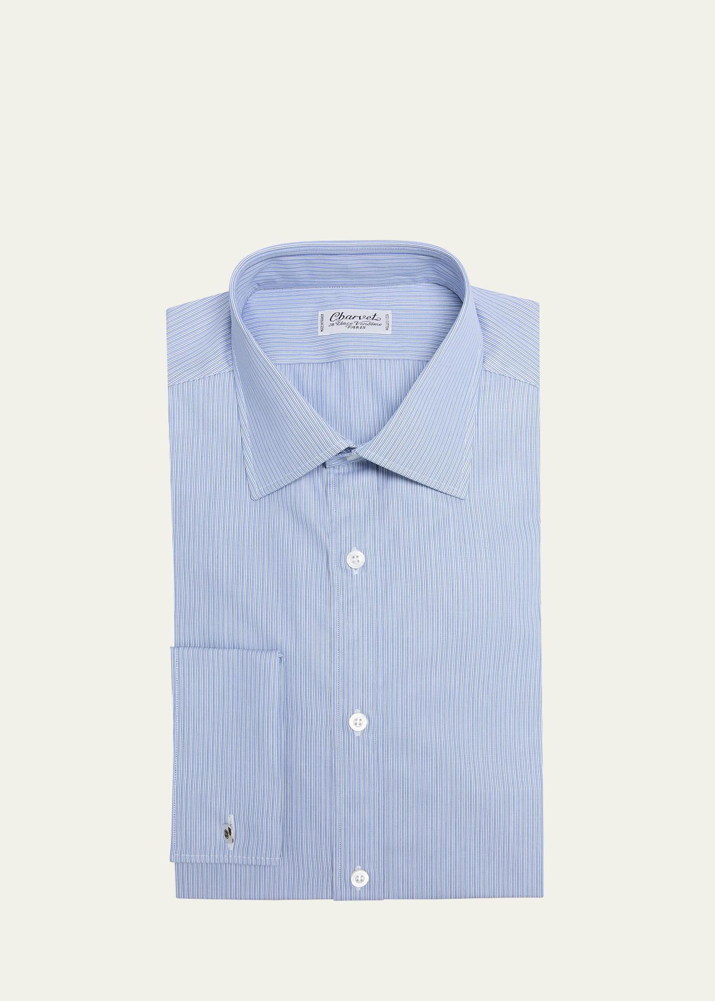 Mens Micro-Stripe French Cuff Dress Shirt Product Image