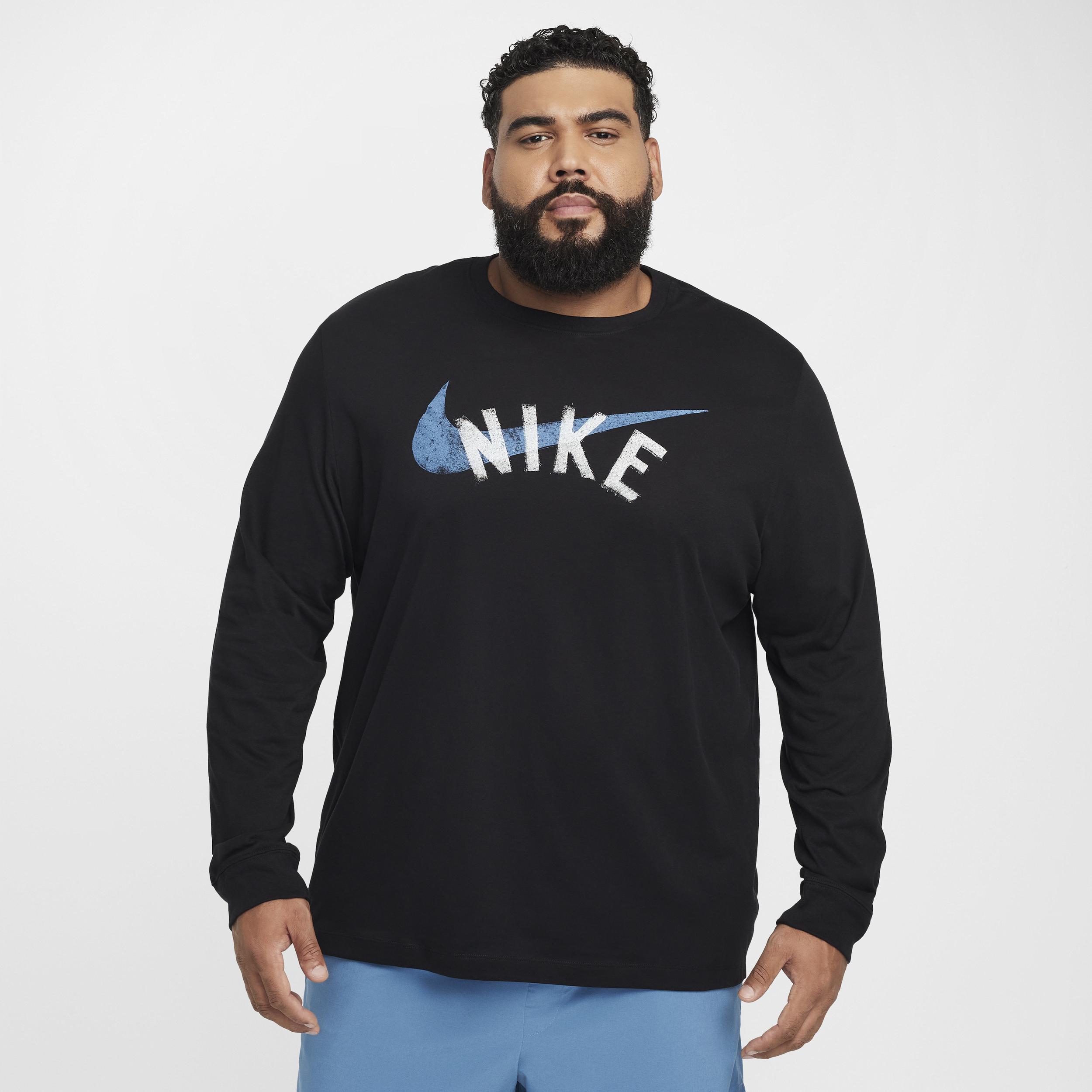 Nike Mens Dri-FIT Long-Sleeve Fitness T-Shirt Product Image