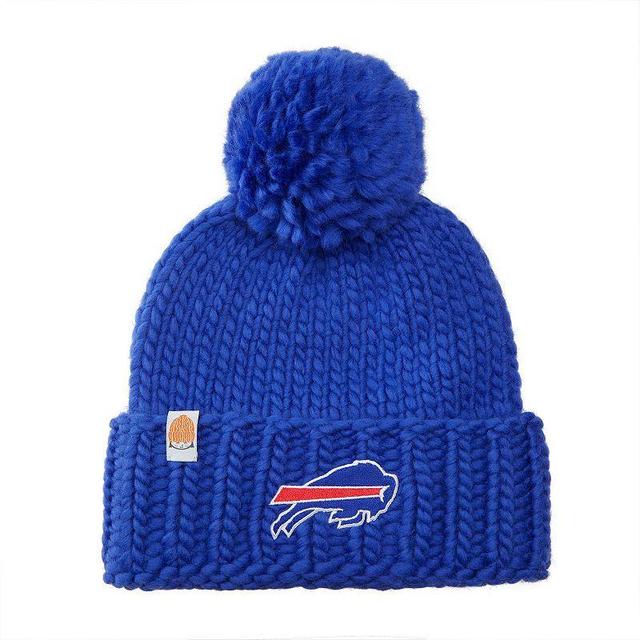 Womens Sh*t That I Knit Royal Buffalo Bills Team Logo Cuffed Knit Hat with Pom Product Image