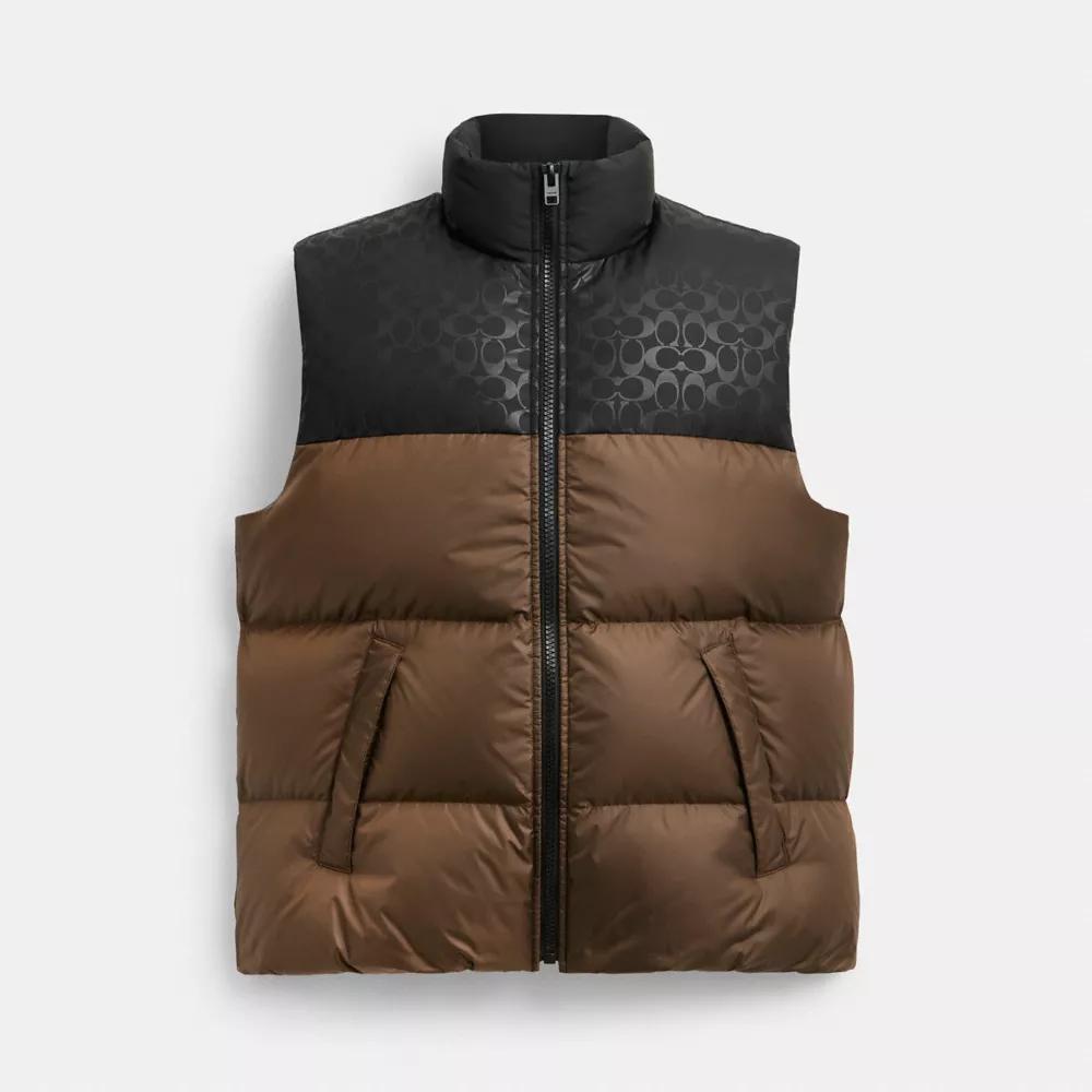 Down Puffer Vest In Recycled Polyester Product Image