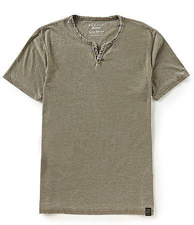 Lucky Brand Button Notch Neck T-Shirt Product Image