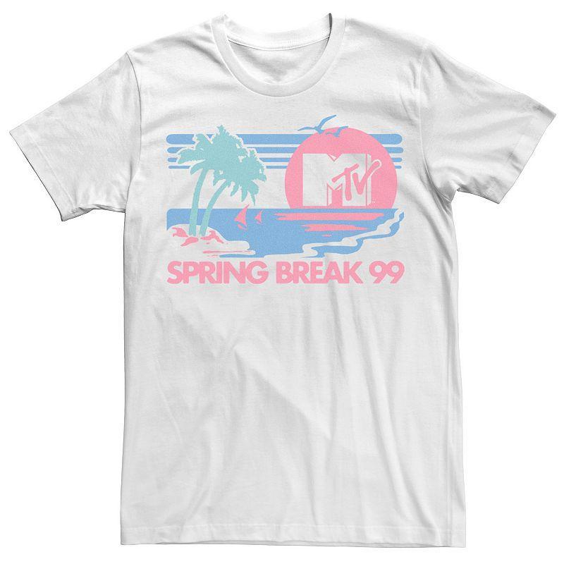 Big & Tall MTV Pastel Colors Beach Spring Break Logo Tee, Mens Product Image