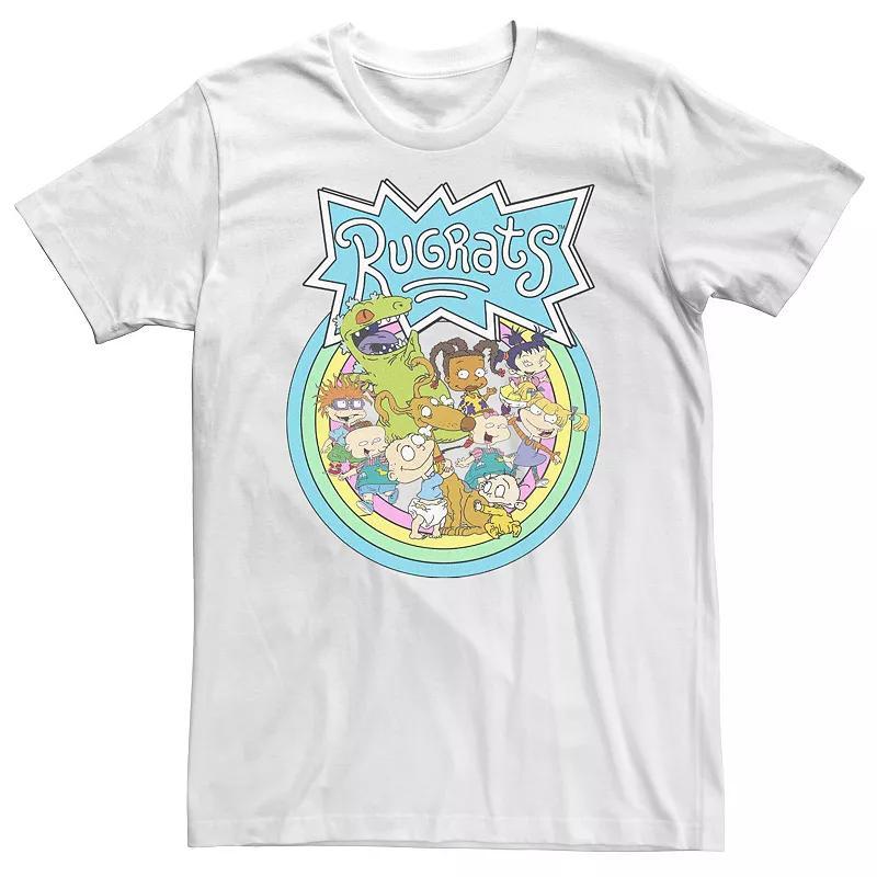 Big & Tall Nickelodeon Rugrats Group Rainbow Circles Classic Title Tee, Mens Product Image