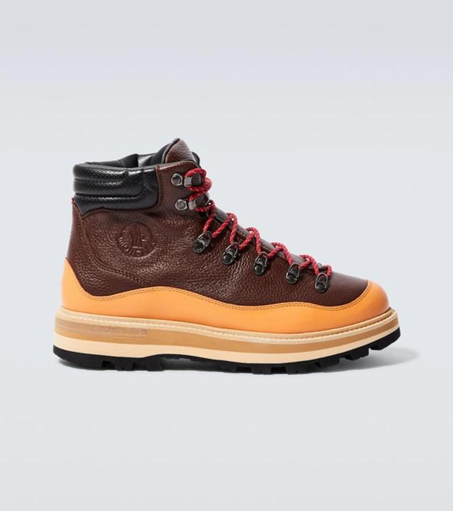 Multicolor Leather Peka Trek Ankle Boots In Brown Product Image