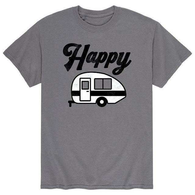 Mens Happy Camper Tee Grey Product Image