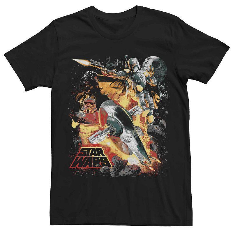 Mens Star Wars Empire Mash Up Space Poster Graphic Tee Product Image