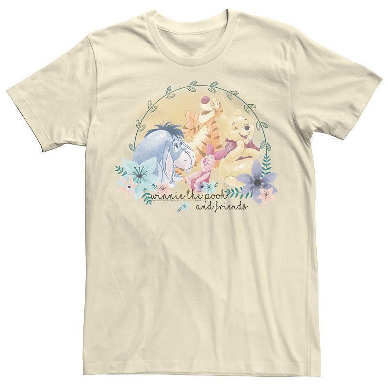 Mens Disney Winnie The Pooh & Friends Floral Portrait Tee Product Image