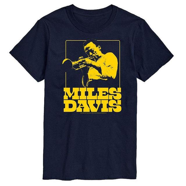 Big & Tall Miles Davis Tee, Mens Blue Product Image