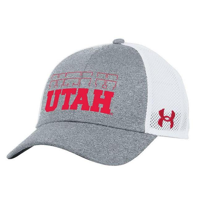 Mens Under Armour Heather Gray Utah Utes Sideline Blitzing Trucker Adjustable Hat Product Image