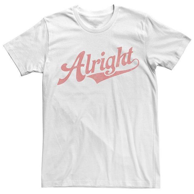 Mens Alright Baseball Style Font Tee Product Image